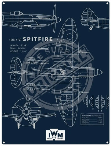 Spitfire -technical fridge magnet