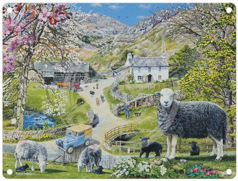 Trevor Mitchell Spring at Yew Tree Farm Metal Sign