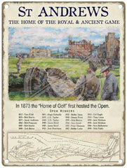 St Andrews The home of the Royal and Ancient Game metal sign