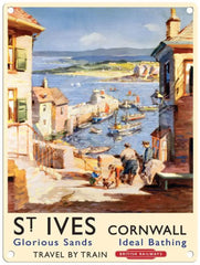 St Ives Cornwall metal sign