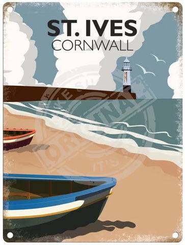 St Ives Cornwall metal sign