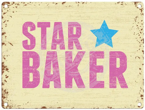 Star Baker metal sign