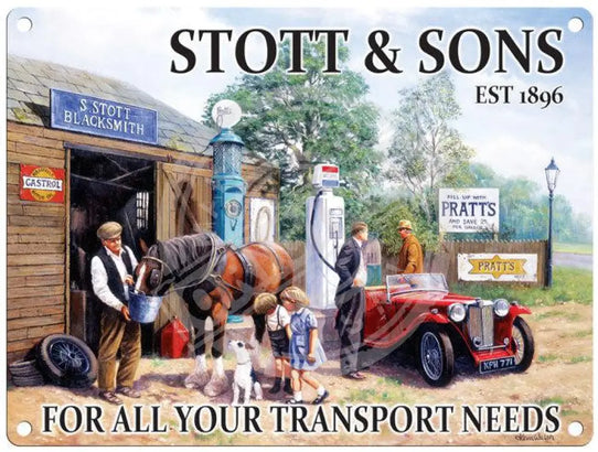 Stott & Sons by Kevin Walsh metal sign