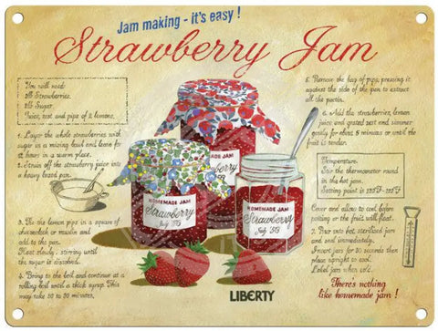 Strawberry Jam - Martin Wiscombe metal sign