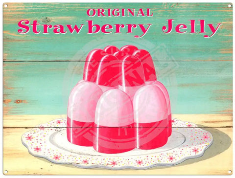 Strawberry Jelly by Martin Wiscombe. Metal Sign