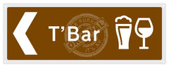 Left To the Bar Direction Sign 