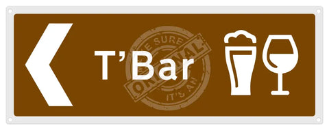 Left To the Bar Direction Sign 