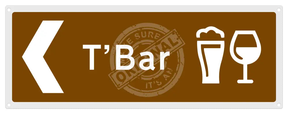 Left To the Bar Direction Sign 