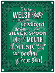 Thank the lord I’m welsh Mini Metal Sign 15cm x 20cm Metal Signs