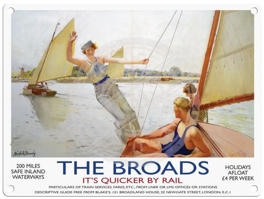 The Broads metal sign