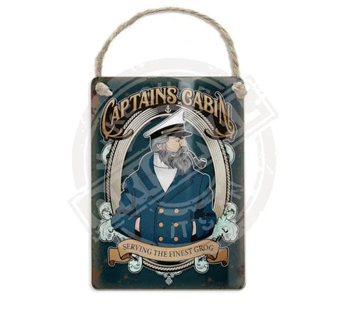 The Captains Cabin Pub Sign Fridge Magnet Metal Signs