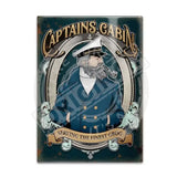 The Captains Cabin Pub Sign Fridge Magnet Metal Signs