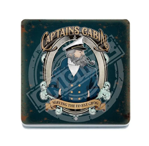 The Captains Cabin Pub Sign Fridge Magnet Metal Signs