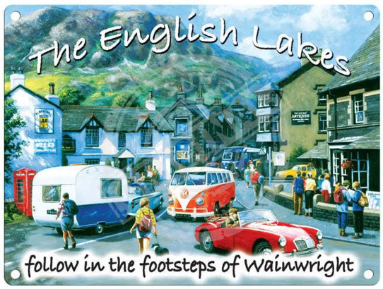 The English Lakes by Kevin Walsh metal sign