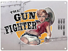 Nose Cone Girls - The Gunfighter metal sign
