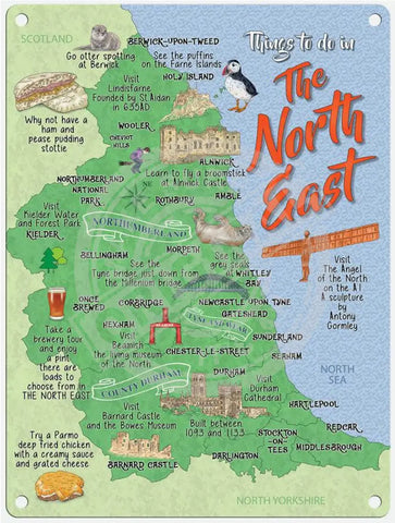 The North East Map Things to do