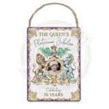 The Queens Platinum Jubilee Dangler Metal Signs