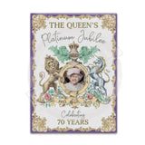 Queens Platinum Jubilee Celebrating 70 years Metal Fridge Magnet