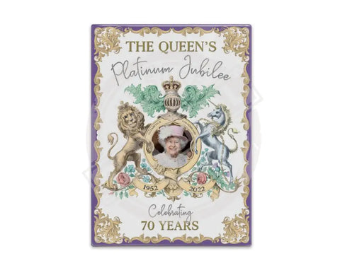 Queens Platinum Jubilee Celebrating 70 years Metal Fridge Magnet