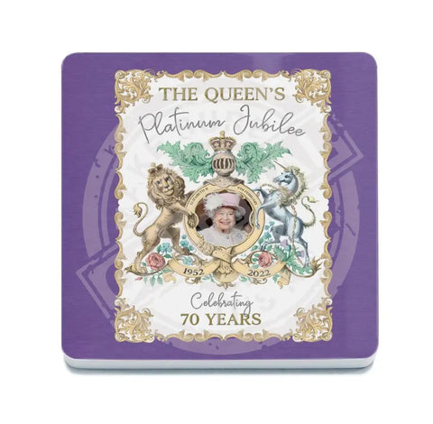 Queens Platinum Jubilee Celebrating 70 years Metal Fridge Magnet