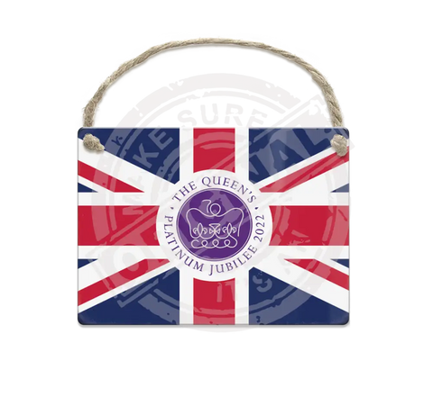 The Queens Platinum Jubilee Union Jack Fridge Magnet Metal Signs