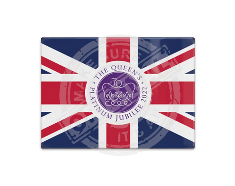 The Queens Platinum Jubilee Union Jack Fridge Magnet Metal Signs