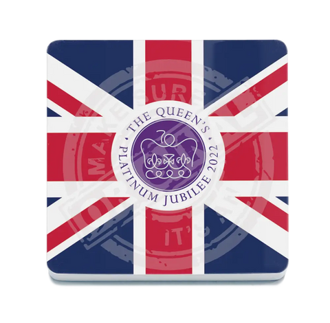 The Queens Platinum Jubilee Union Jack Fridge Magnet Metal Signs