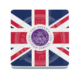 The Queens Platinum Jubilee Union Jack Melamine Coaster Metal Signs