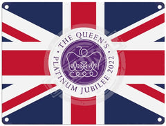 The Queens Platinum Jubilee Union Jack Mini Metal Sign 15cm x 20cm Metal Signs