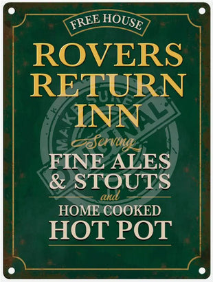 The Rover Return Metal Pub Sign