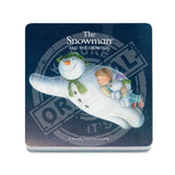 The Snowman and the Snowdog - Flying At Night Melamine Coaster Metal Signs