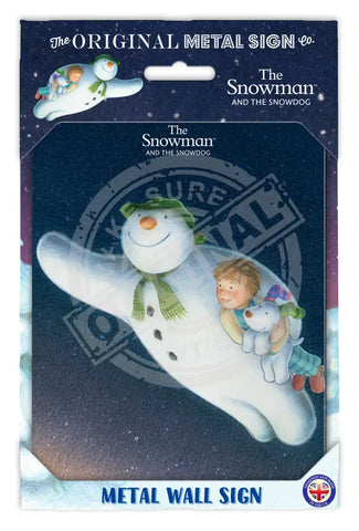 The Snowman and the Snowdog - Flying At Night Fridge Magnet Metal Signs