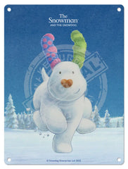 The Snowman and the Snowdog - Snowdog Running Mini Metal Sign 15cm x 20cm Metal Signs