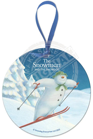 The Snowman and the Snowdog -Snowman Ski Jump Fridge Magnet Metal Signs