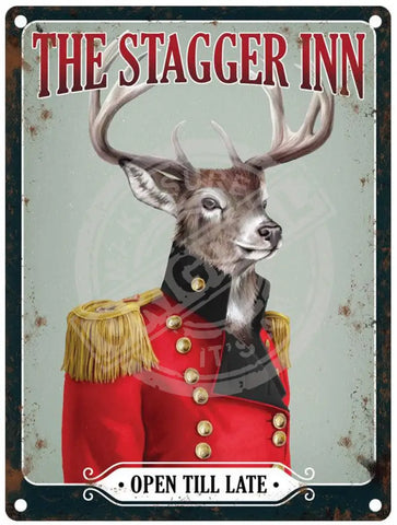 The Stagger Inn. Open till late fridge magnet