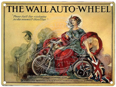 The Wall Auto-Wheel metal sign