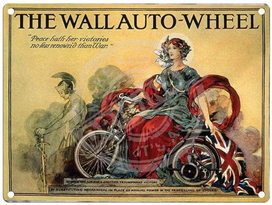 The Wall Auto-Wheel metal sign