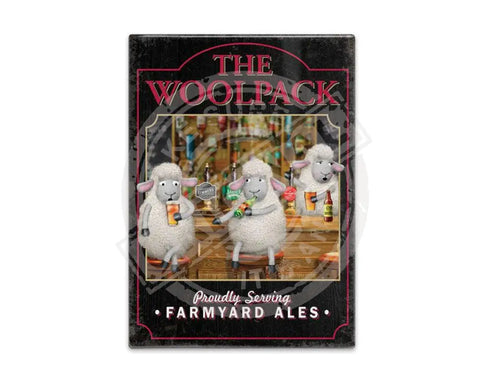The Woolpack Metal Pub Sign Fridge Magnet Metal Signs