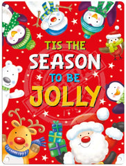 Tis the season to be jolly christmas metal sign