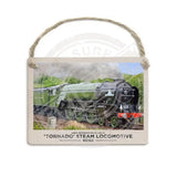 Tornado Steam Locomotive Dangler Metal Signs