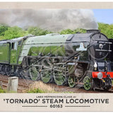 Tornado Steam Locomotive Mini Metal Sign 15cm x 20cm Metal Signs