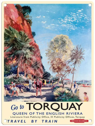 Go to Torquay queen of the English riviera metal sign