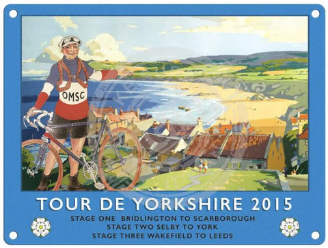 Tour de Yorkshire departs 2015 metal sign