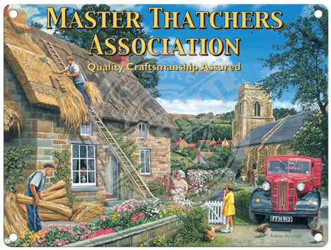 Master Thatchers Association metal sign