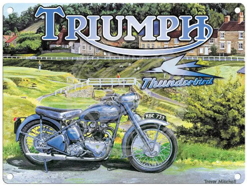 Triumph Thunderbird by Trevor Mitchell metal sign