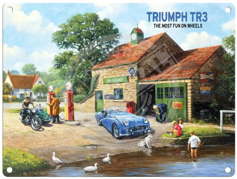 Triumph TR3 by Kevin Walsh metal sign