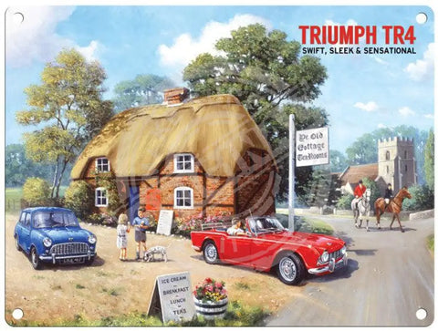 Triumph TR4 metal sign by Kevin Walsh