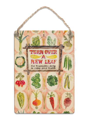 Turn Over A New Leaf Fridge Magnet Metal Signs