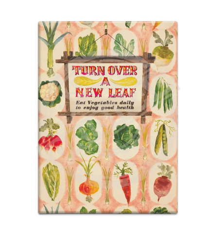 Turn Over A New Leaf Fridge Magnet Metal Signs