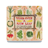 Turn Over A New Leaf Melamine Coaster Metal Signs